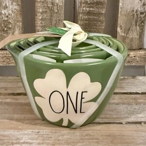 Rae Dunn Clover Green Measuring Cup Set